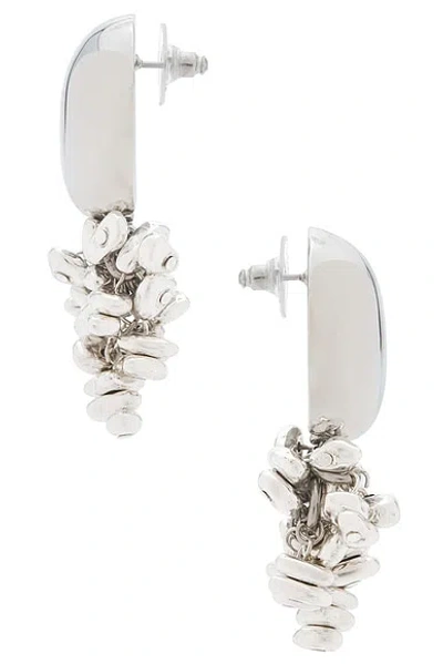 Brandon Maxwell Irregular Shape Stud Earrings In Silver