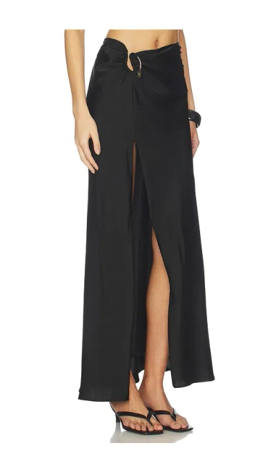Bardot Dylan Split Front Maxi Skirt In Black