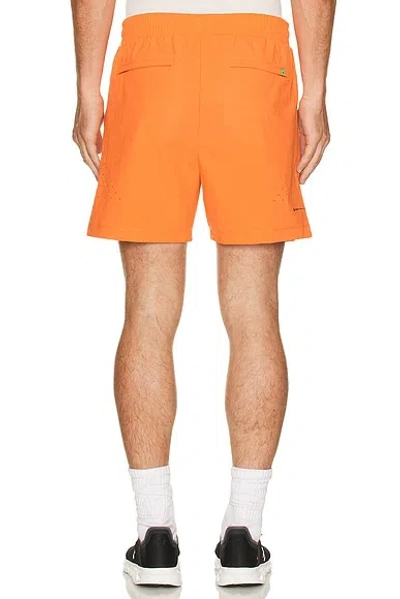 Malbon Golf Performance Poly Tech Short In Orange