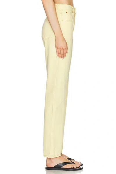 Slvrlake Grace High Waist Organic Cotton Denim Wide Leg Jeans In Ecru