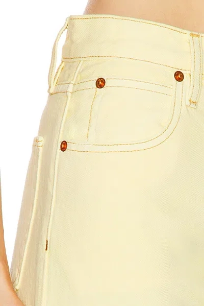 Slvrlake Grace High Waist Organic Cotton Denim Wide Leg Jeans In Ecru