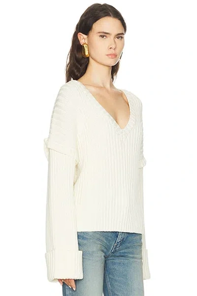 Same Oversized V Neck Sweater In Neutral