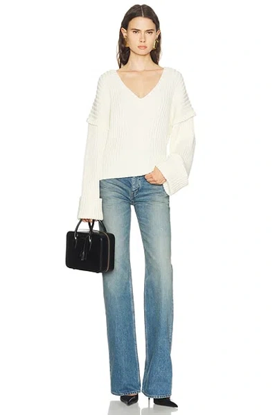 Same Oversized V Neck Sweater In Neutral