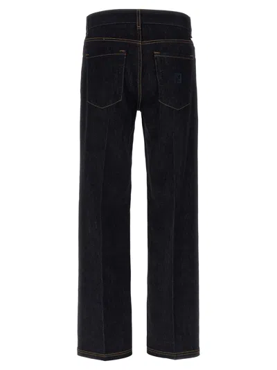 Fendi Basic Straight-leg Jeans In Black