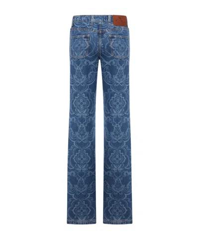 Etro Belt Loop Jeans In Blue