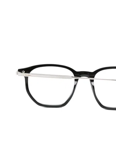 Cartier Round-frame Glasses In Black