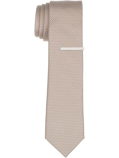 Perry Ellis Men's Solid Plain Weave Micro Slim Tie In Pink