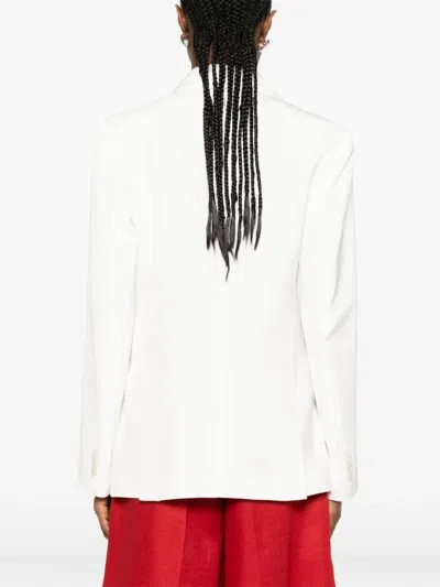 P.a.r.o.s.h Notched Lapel Blazer In White