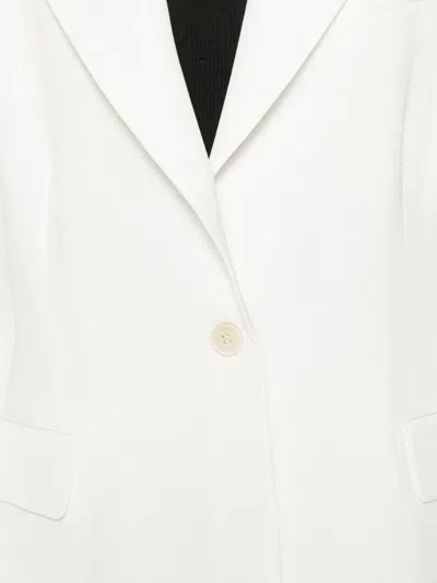 P.a.r.o.s.h Notched Lapel Blazer In White