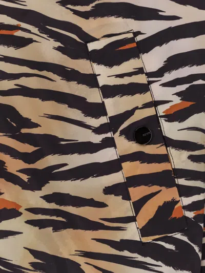 Pinko Technical Fabric Jacket With Animal Print In Animal Print