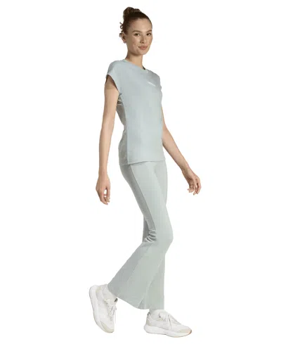Adidas Originals Adidas Essentials Small Logo Flared Leggings In Metallic