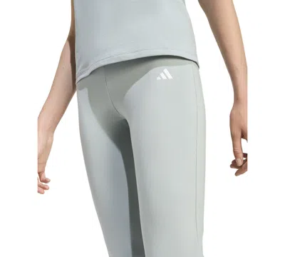 Adidas Originals Adidas Essentials Small Logo Flared Leggings In Metallic