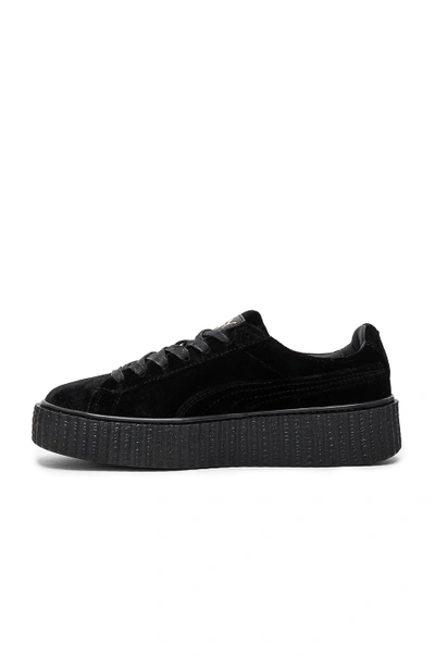 Shop Puma X Rihanna Velvet Creeper In  Black