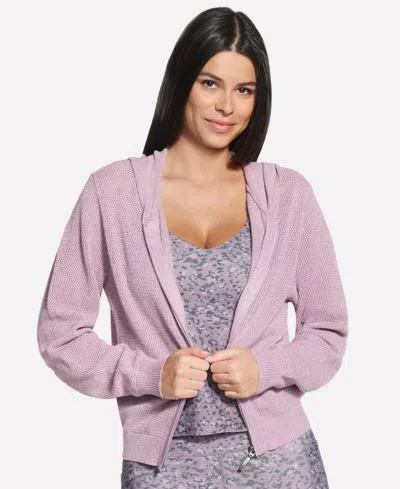 Skechers Shine Hooded Full Zip Jacket In Pink