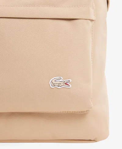 Lacoste Unisex Logo Patch Backpack In Brown