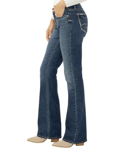 Silver Jeans Co. Elyse Mid Rise Bootcut Jeans In Blue