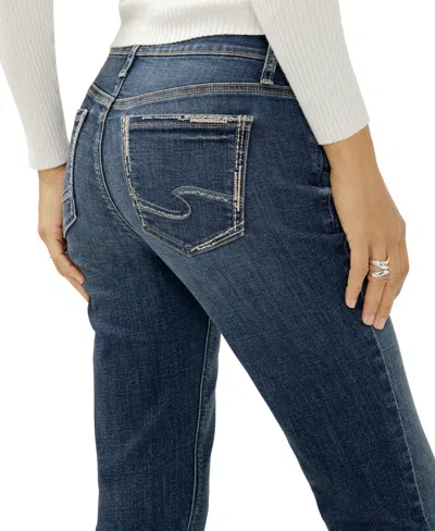 Silver Jeans Co. Elyse Mid Rise Bootcut Jeans In Blue