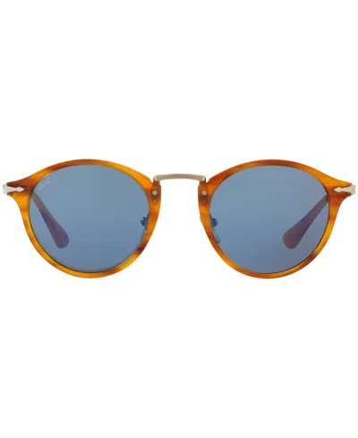 Persol Calligrapher Round Frame Sunglasses In Blue
