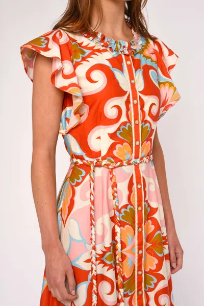 Love The Label Ella Midi Dress In Multi