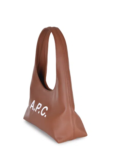 A.p.c. Structured Shoulder Bag With Bold Lettering