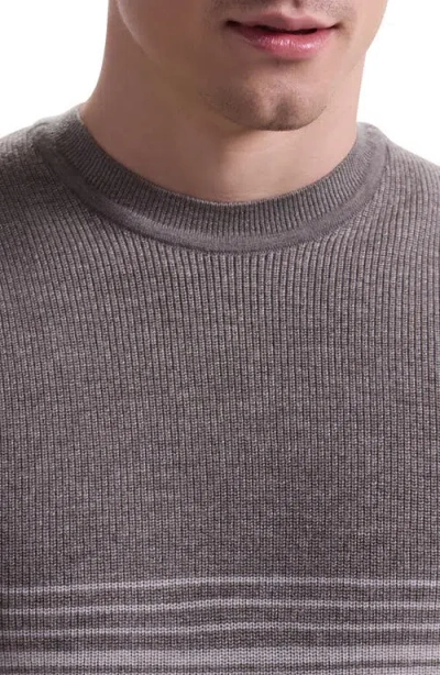 Bugatchi Gradient Stripe Merino Wool Sweater In Brown