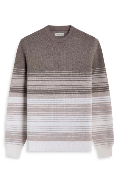 Bugatchi Gradient Stripe Merino Wool Sweater In Brown
