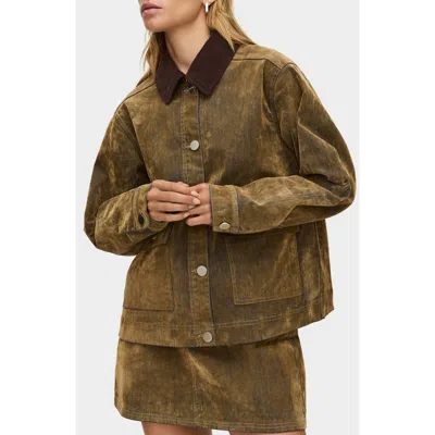 Aligne Bark Flok Jacket In Brown
