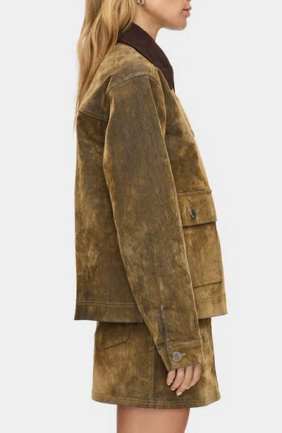 Aligne Bark Flok Jacket In Brown