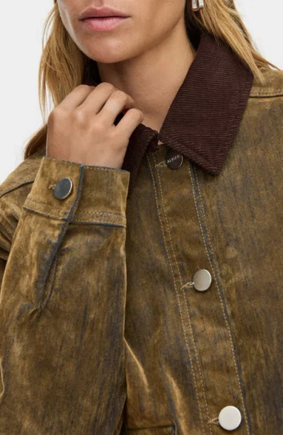 Aligne Bark Flok Jacket In Brown