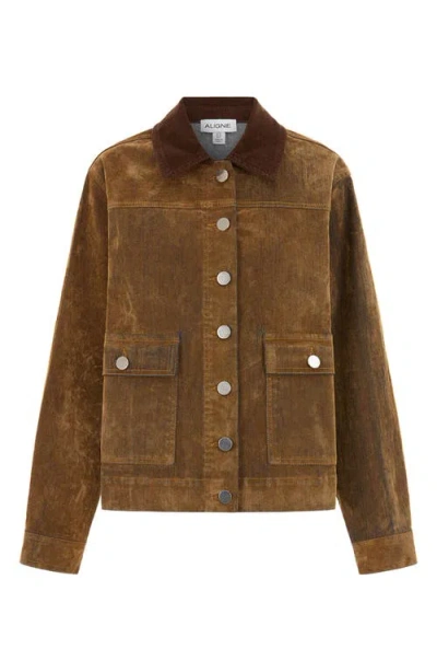 Aligne Bark Flok Jacket In Brown