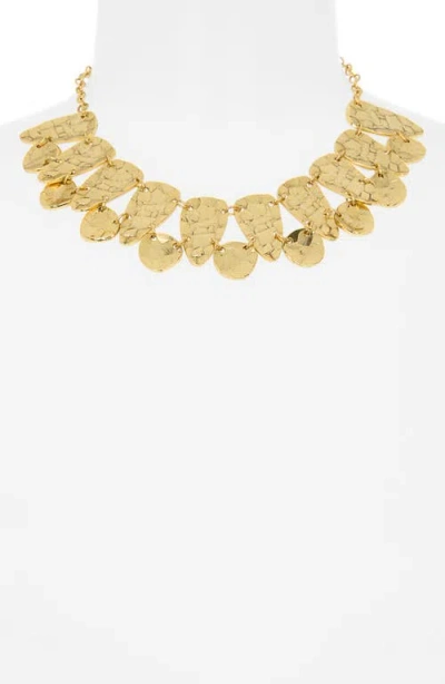 Karine Sultan Statement Bib Necklace In Gold
