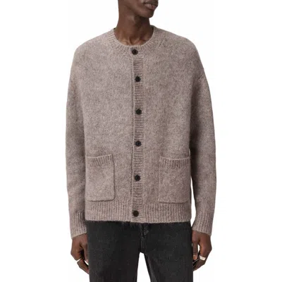 Allsaints Coby Oversized Cardigan In Brown