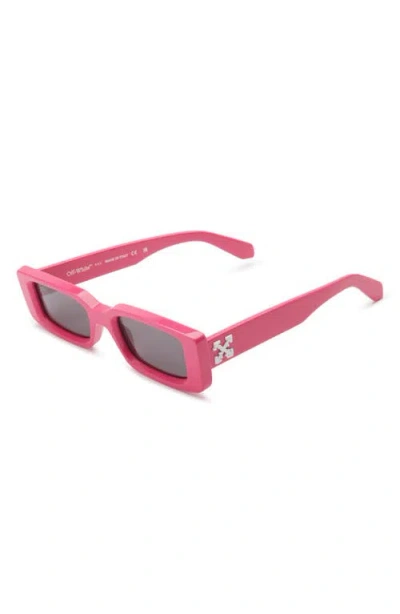 Off-white Arrows Rectangle-frame Sunglasses In Pink