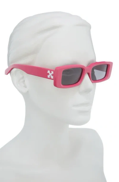 Off-white Arrows Rectangle-frame Sunglasses In Pink