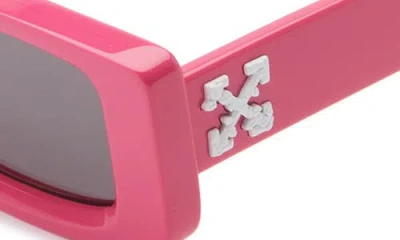 Off-white Arrows Rectangle-frame Sunglasses In Pink