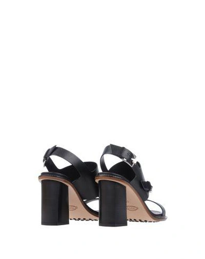 Tod's Sandals In Black