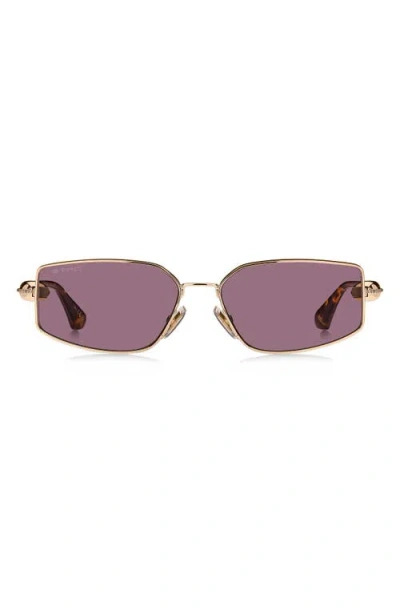 Etro 59mm Rectangular Sunglasses In Gold