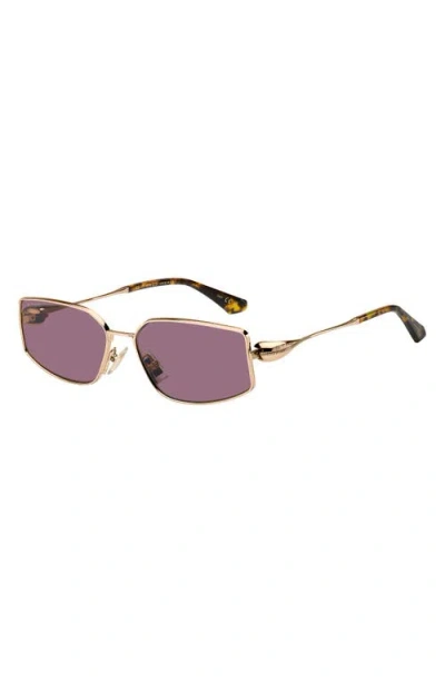Etro 59mm Rectangular Sunglasses In Gold