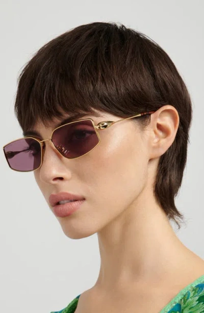 Etro 59mm Rectangular Sunglasses In Gold