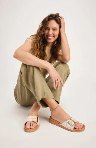 Toms Marin Slide Sandal In Gray