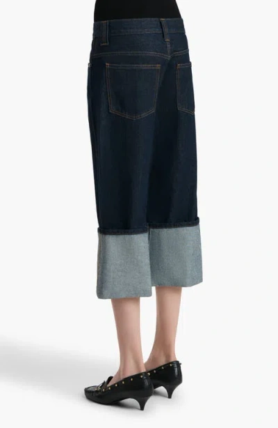 Khaite Boyle Cuffed Straight-leg Capri Jeans In Blue
