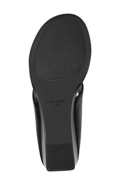 Marc Fisher Ltd Udena Wedge Flip Flop In Black