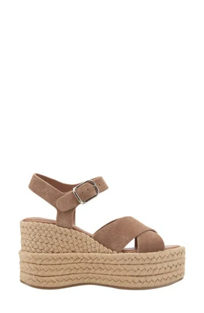 Marc Fisher Ltd Pasion Espadrille Ankle Strap Platform Wedge Sandal In Neutral