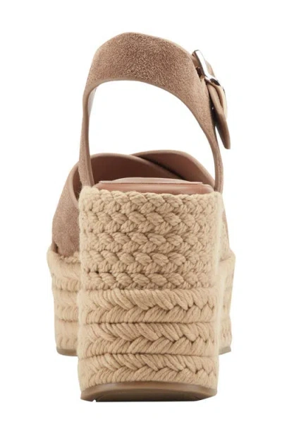 Marc Fisher Ltd Pasion Espadrille Ankle Strap Platform Wedge Sandal In Neutral