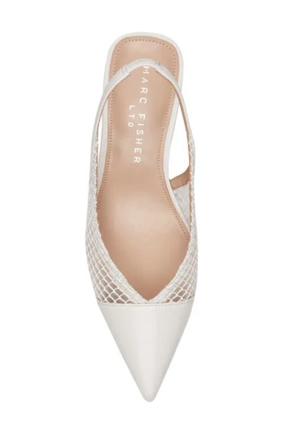 Marc Fisher Ltd Gipsi Pointed Toe Slingback Pump In White