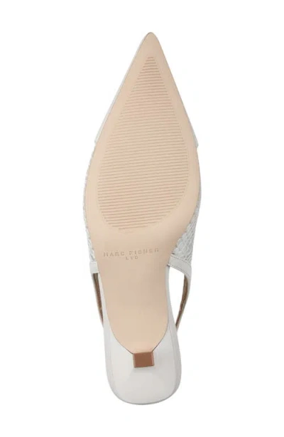Marc Fisher Ltd Gipsi Pointed Toe Slingback Pump In White
