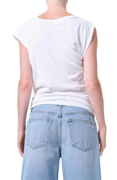 Agolde Beth Asymmetric Top In White