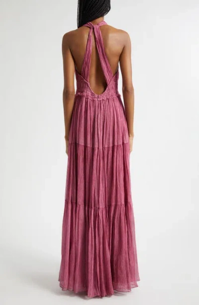 Ulla Johnson Freesia Sleeveless Silk Chiffon Gown In Pink