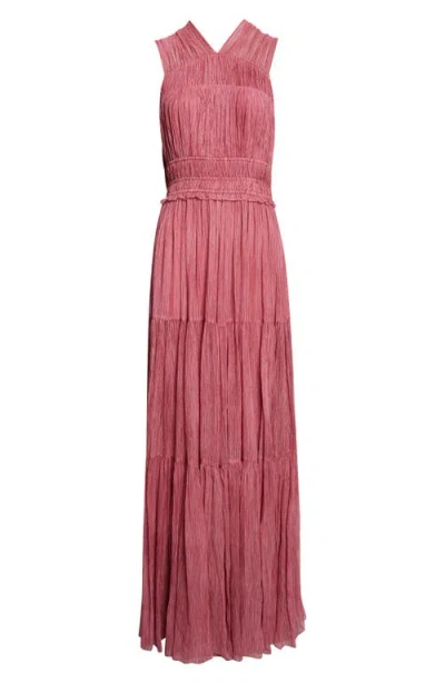 Ulla Johnson Freesia Sleeveless Silk Chiffon Gown In Pink