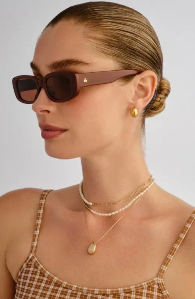 Aire Ceres 51mm Rectangular Sunglasses In Green